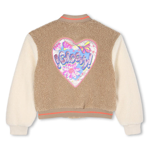 BILLIEBLUSH Girls Beige Bomber