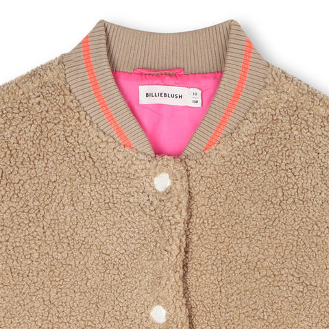 BILLIEBLUSH Girls Beige Bomber