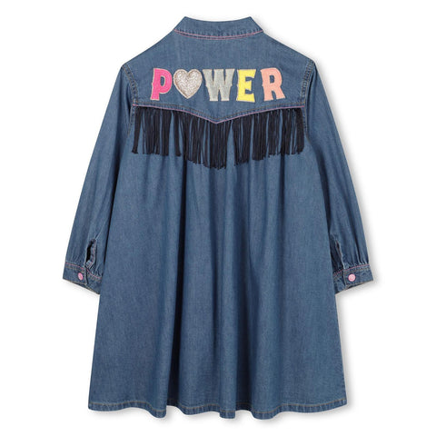 BILLIEBLUSH Girls Blue Denim Dress
