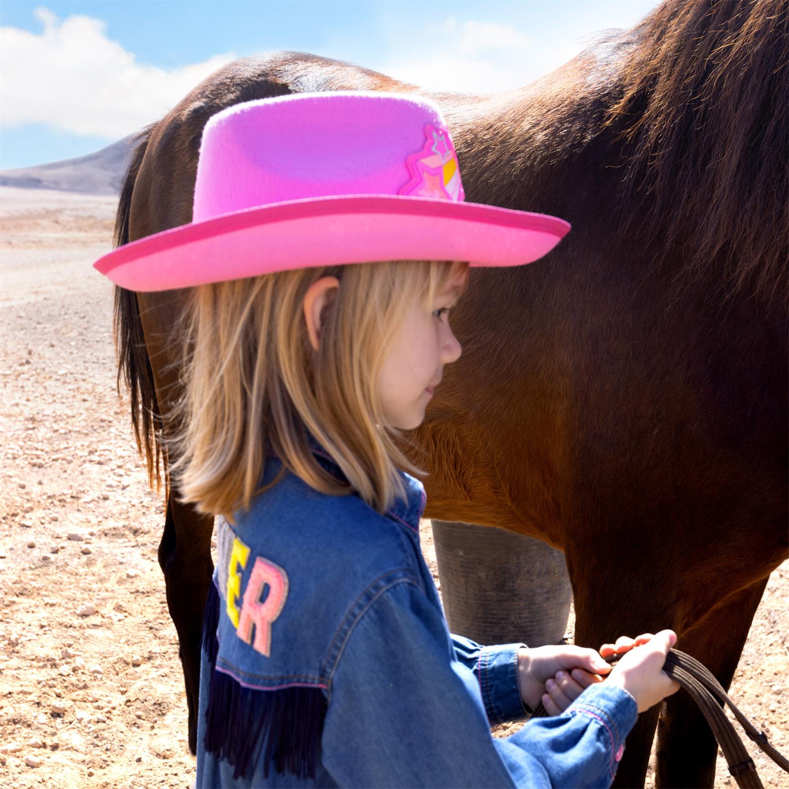 BILLIEBLUSH Girls Blue Denim Dress