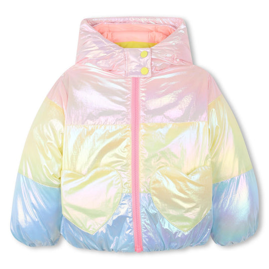 Girls Rainbow Puffer Jacket