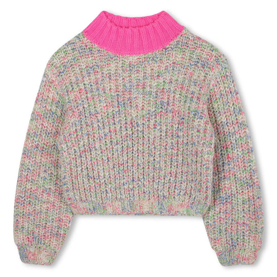 Girls Pink Knitted Jumper