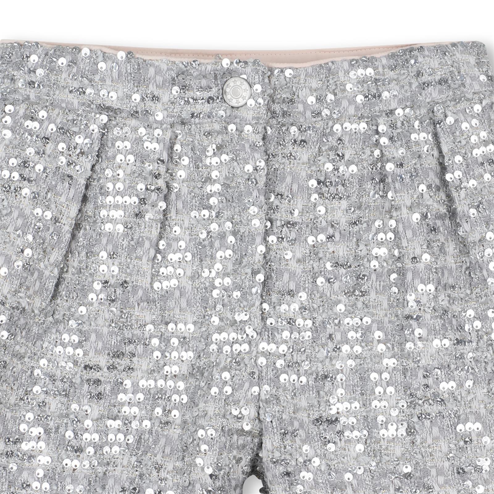 BILLIEBLUSH Girls Silver Sequin Short