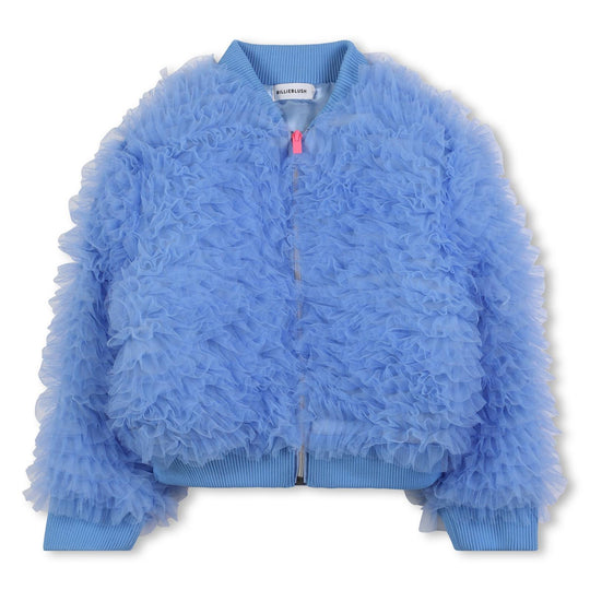 Girls Blue Tulle Bomber