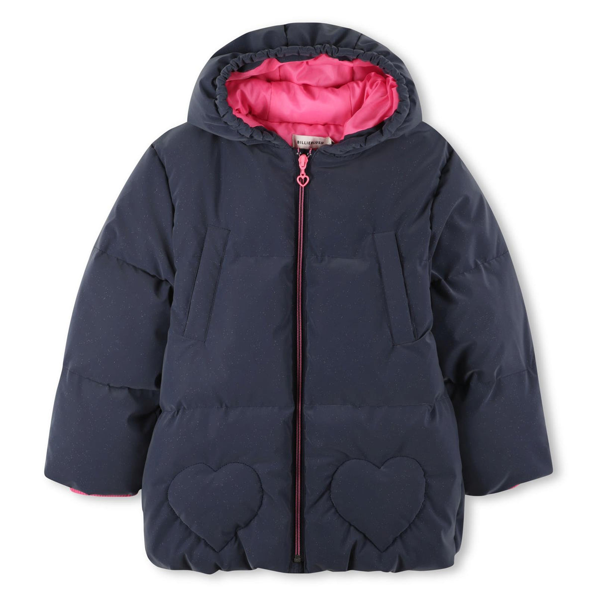 BILLIEBLUSH Girls Blue Navy Puffer Jacket