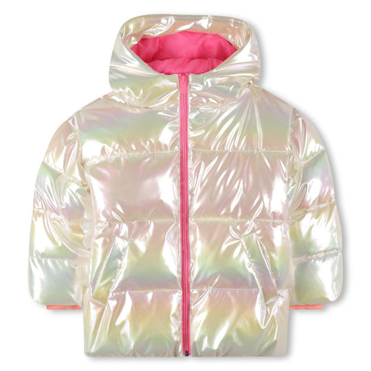 Girls Iridescent Puffer Jacket