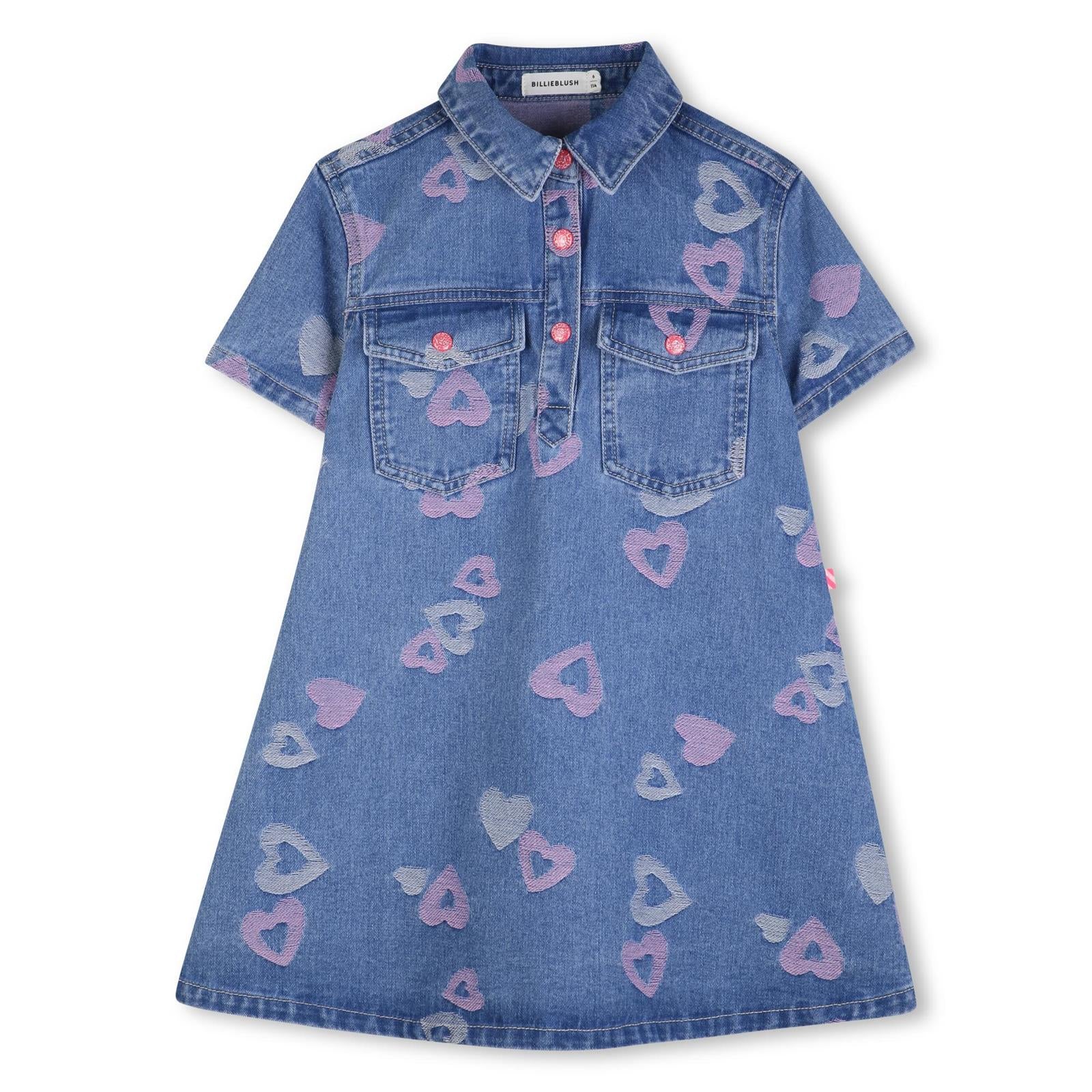 Billieblush Girls Denim Heart Dress