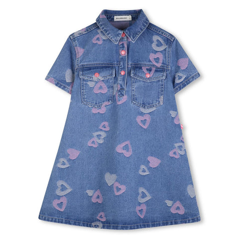 Billieblush Girls Denim Heart Dress