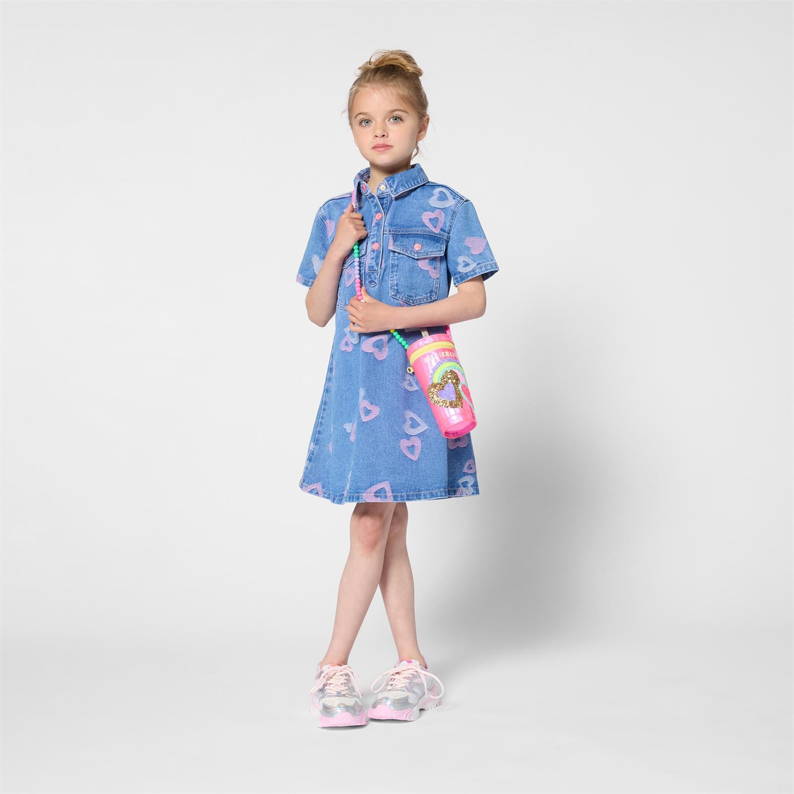 Billieblush Girls Denim Heart Dress