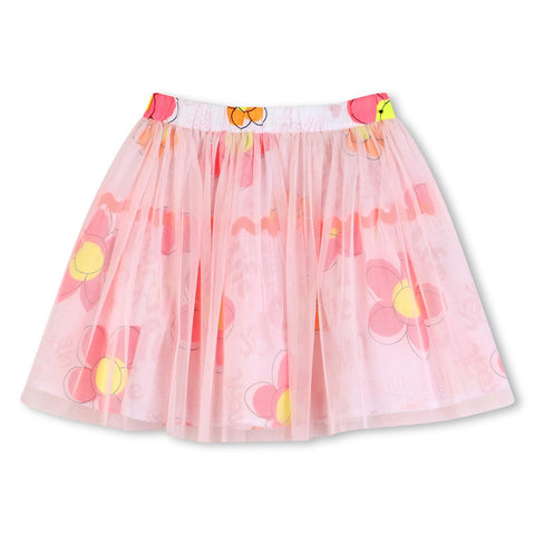 Billieblush Girls Pink Flower Tulle Skirt