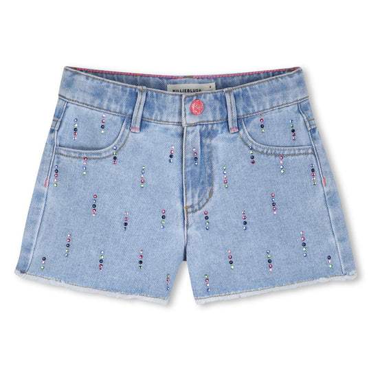 Girls Jewelled Denim Shorts
