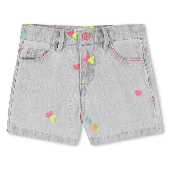 Girls Grey Denim Short
