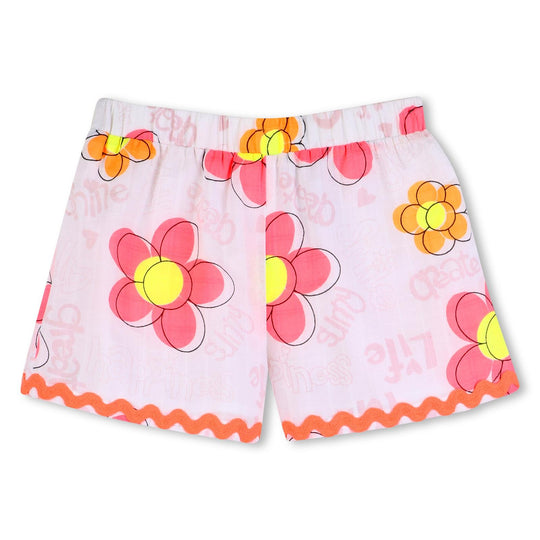 Girls Pink Flower Short