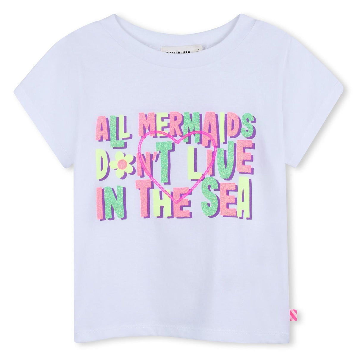 Billieblush Girls White Mermaid T-Shirt