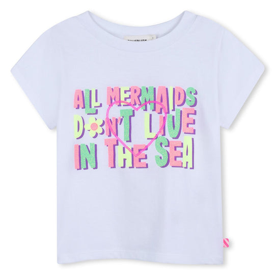 Girls White Mermaid T-Shirt