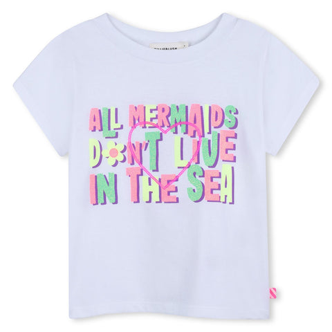 Billieblush Girls White Mermaid T-Shirt