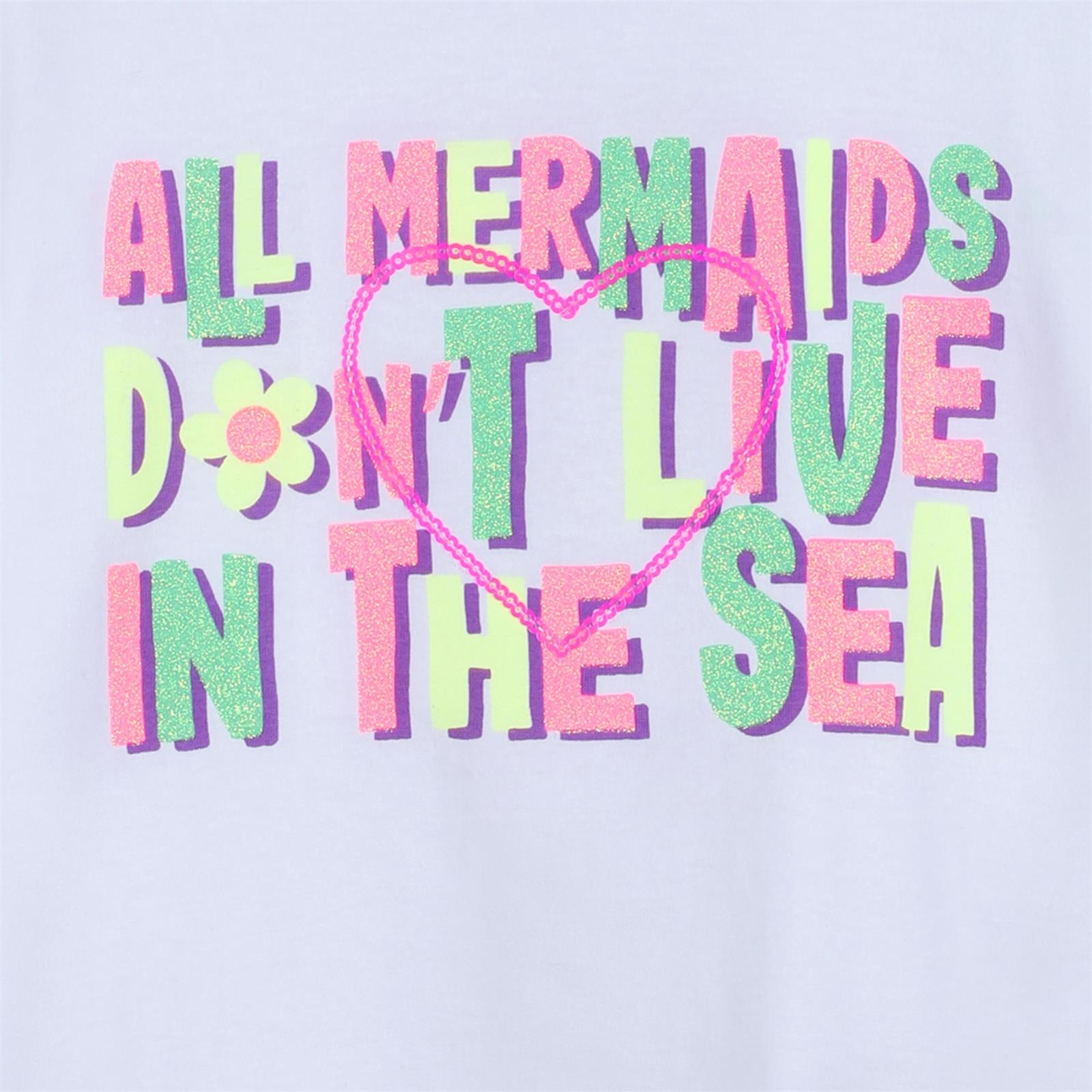 Billieblush Girls White Mermaid T-Shirt