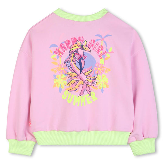 Girls Pink Flamingo Sweatshirt