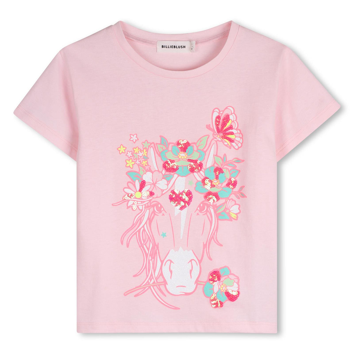 Billieblush Girls Pink Unicorn T-Shirt