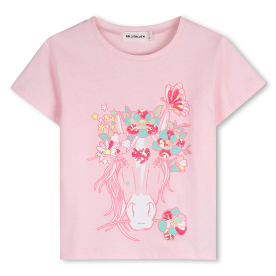 Girls Pink Unicorn T-Shirt