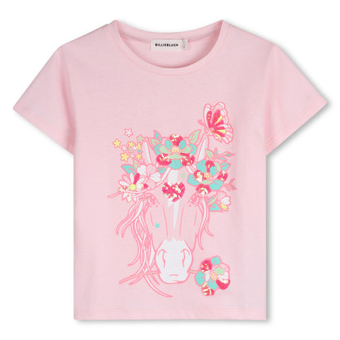 Billieblush Girls Pink Unicorn T-Shirt