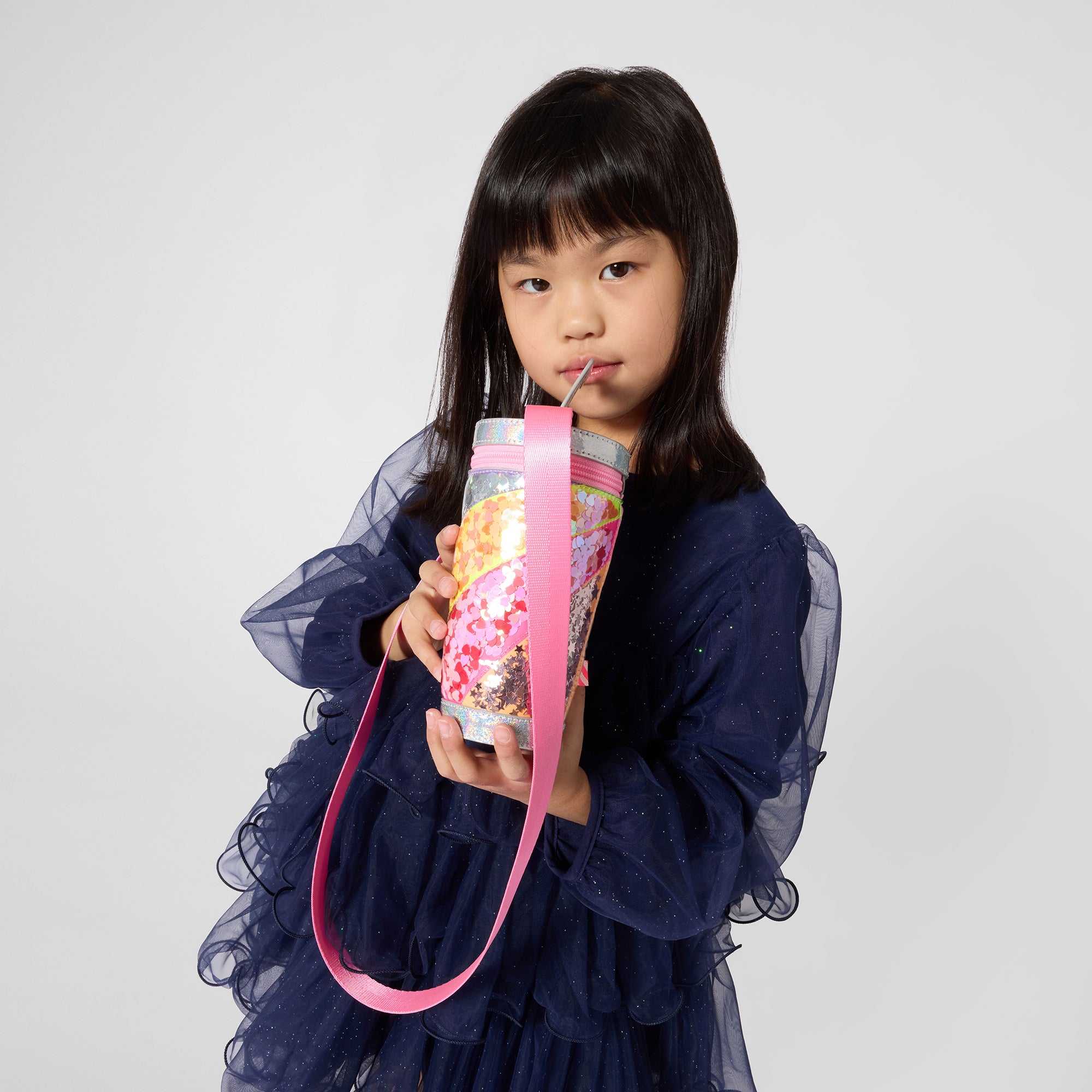 BILLIEBLUSH Girls Navy Tulle Dress