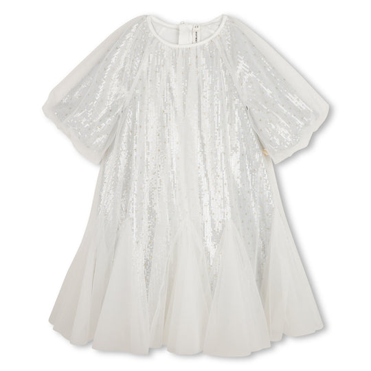Girls Lame Silver Ceremony Dress