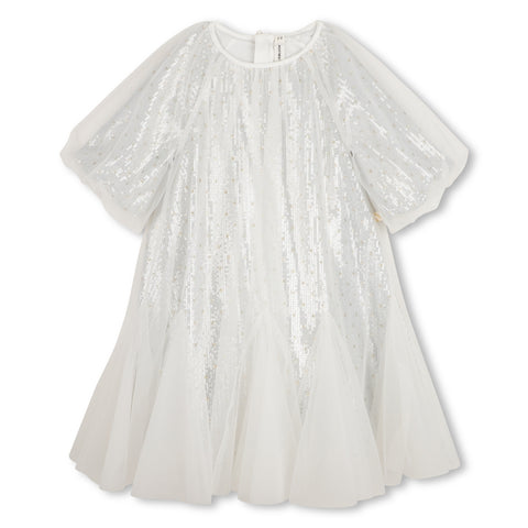 BILLIEBLUSH Girls Lame Silver Ceremony Dress