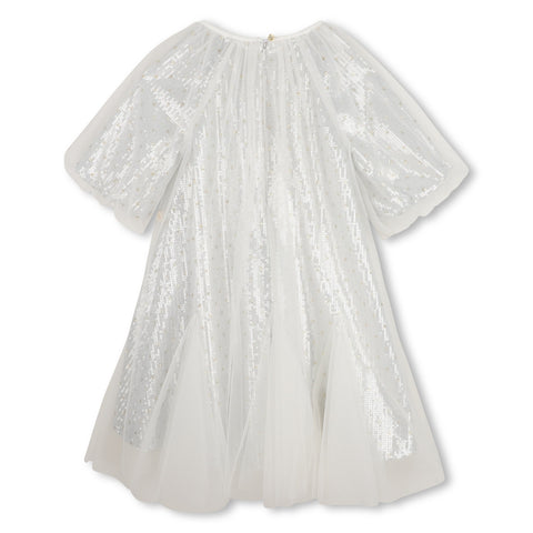 BILLIEBLUSH Girls Lame Silver Ceremony Dress