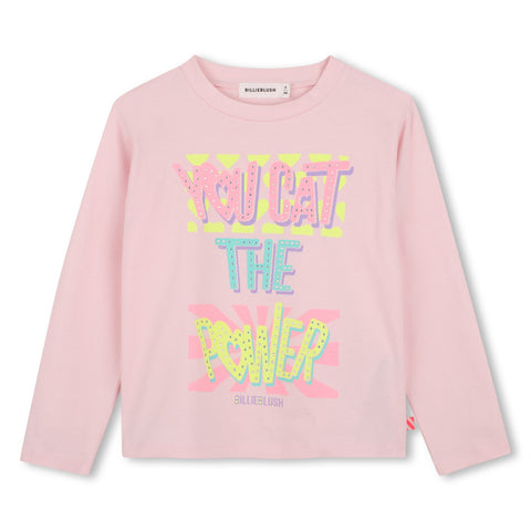 BILLIEBLUSH Girls Pink Power T-Shirt