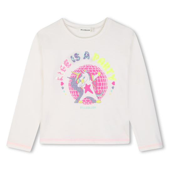 Girls Ivory Unicorn T-Shirt