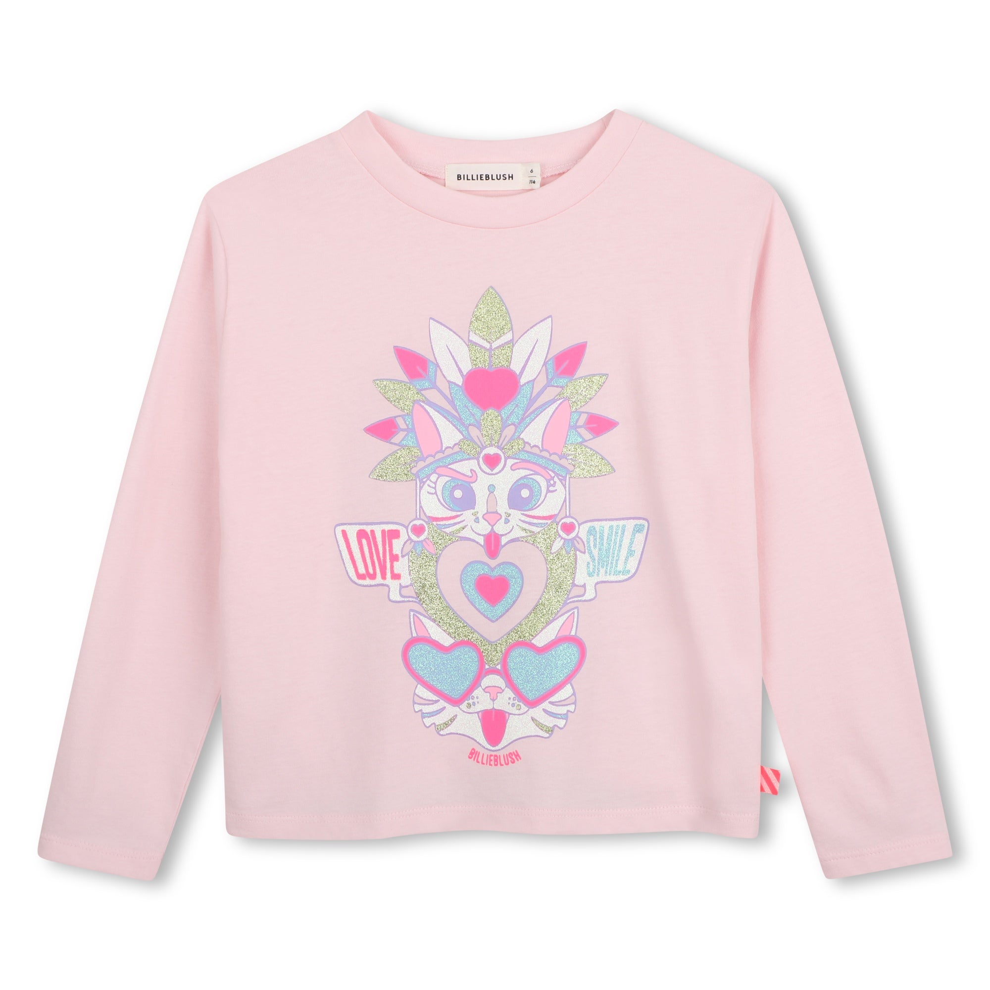 BILLIEBLUSH Girls Pink Long Sleeve T-Shirt