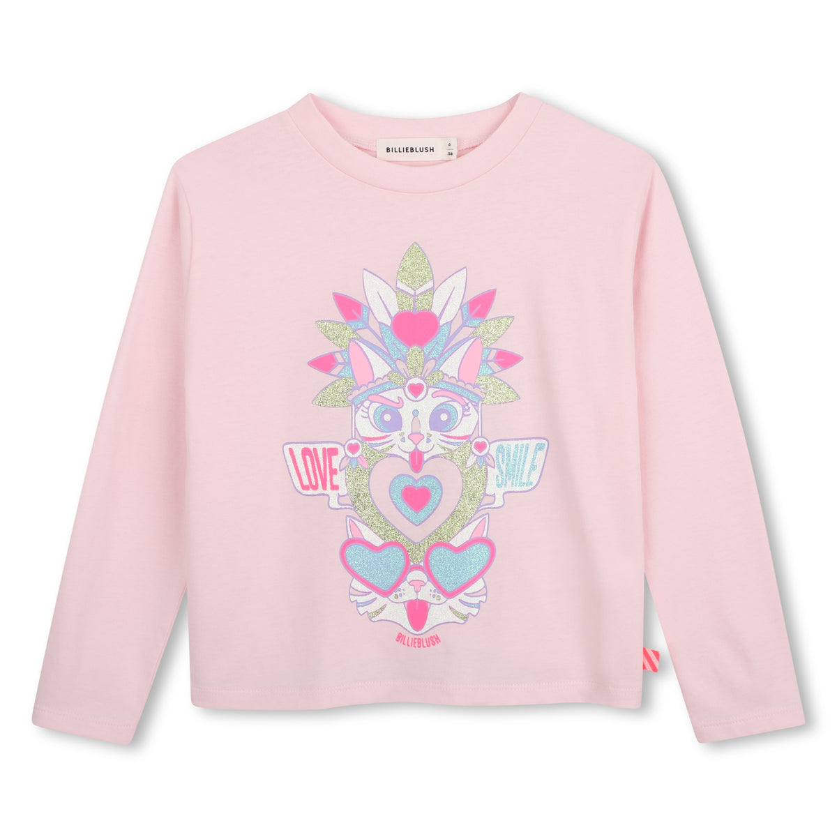 BILLIEBLUSH Girls Pink Long Sleeve T-Shirt