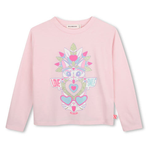 BILLIEBLUSH Girls Pink Long Sleeve T-Shirt