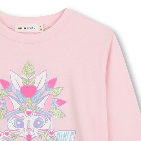 BILLIEBLUSH Girls Pink Long Sleeve T-Shirt