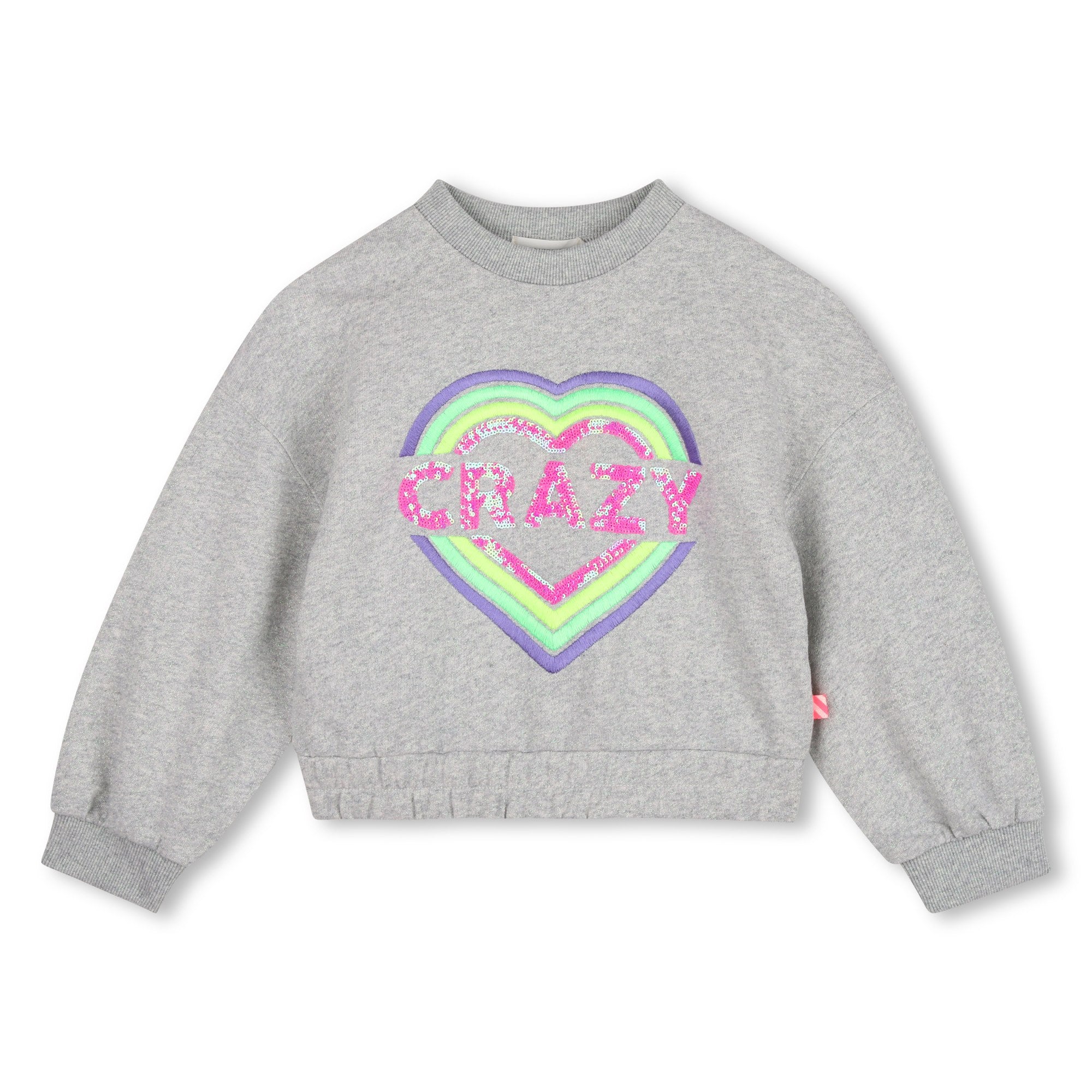 BILLIEBLUSH Girls Grey Crazy Sweatshirt