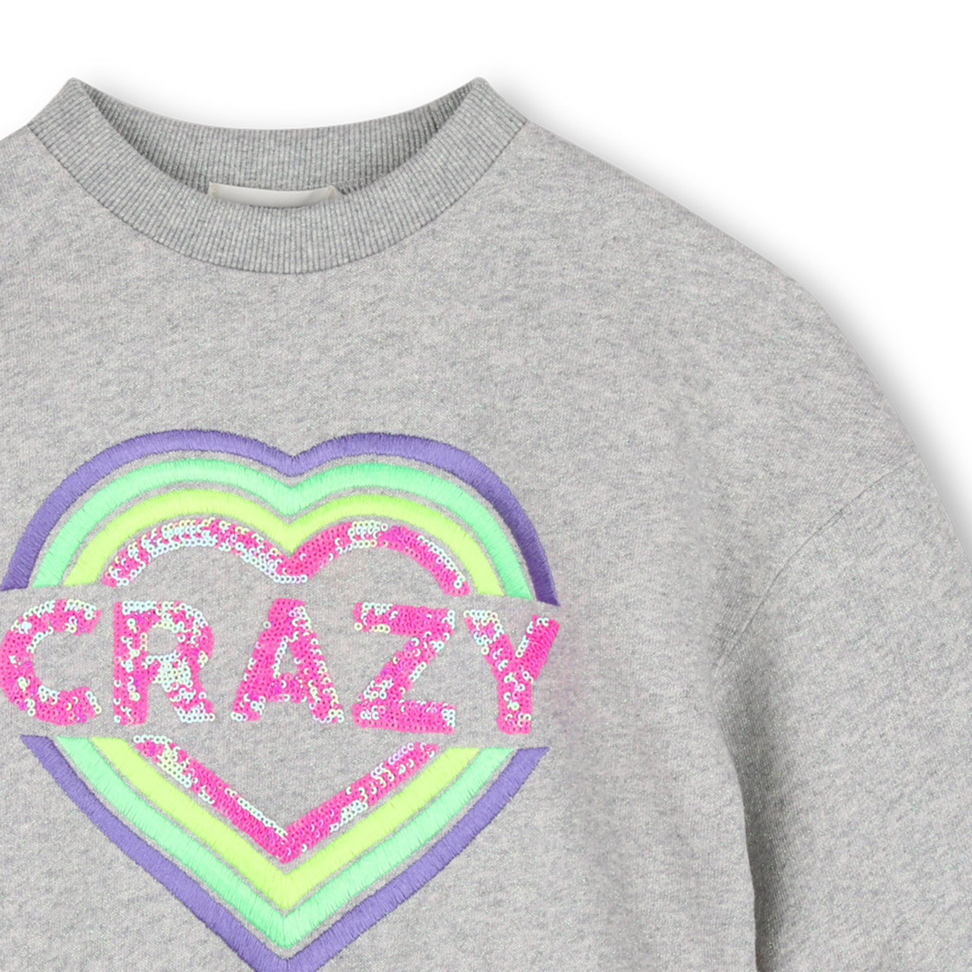 BILLIEBLUSH Girls Grey Crazy Sweatshirt