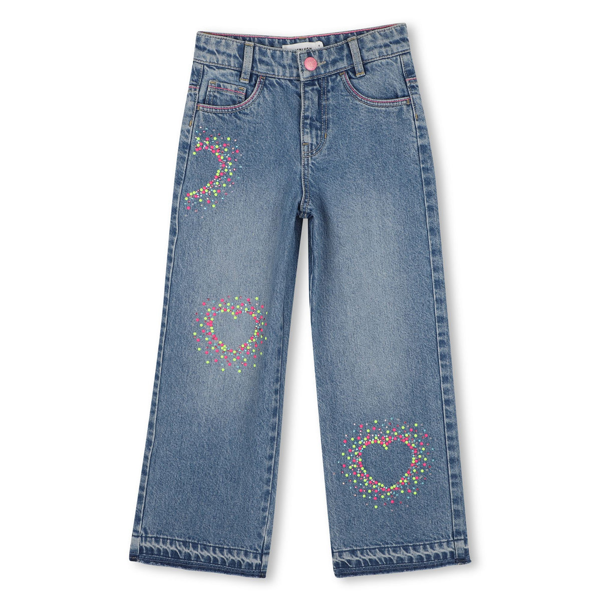 BILLIEBLUSH Girls Heart Denim Jeans