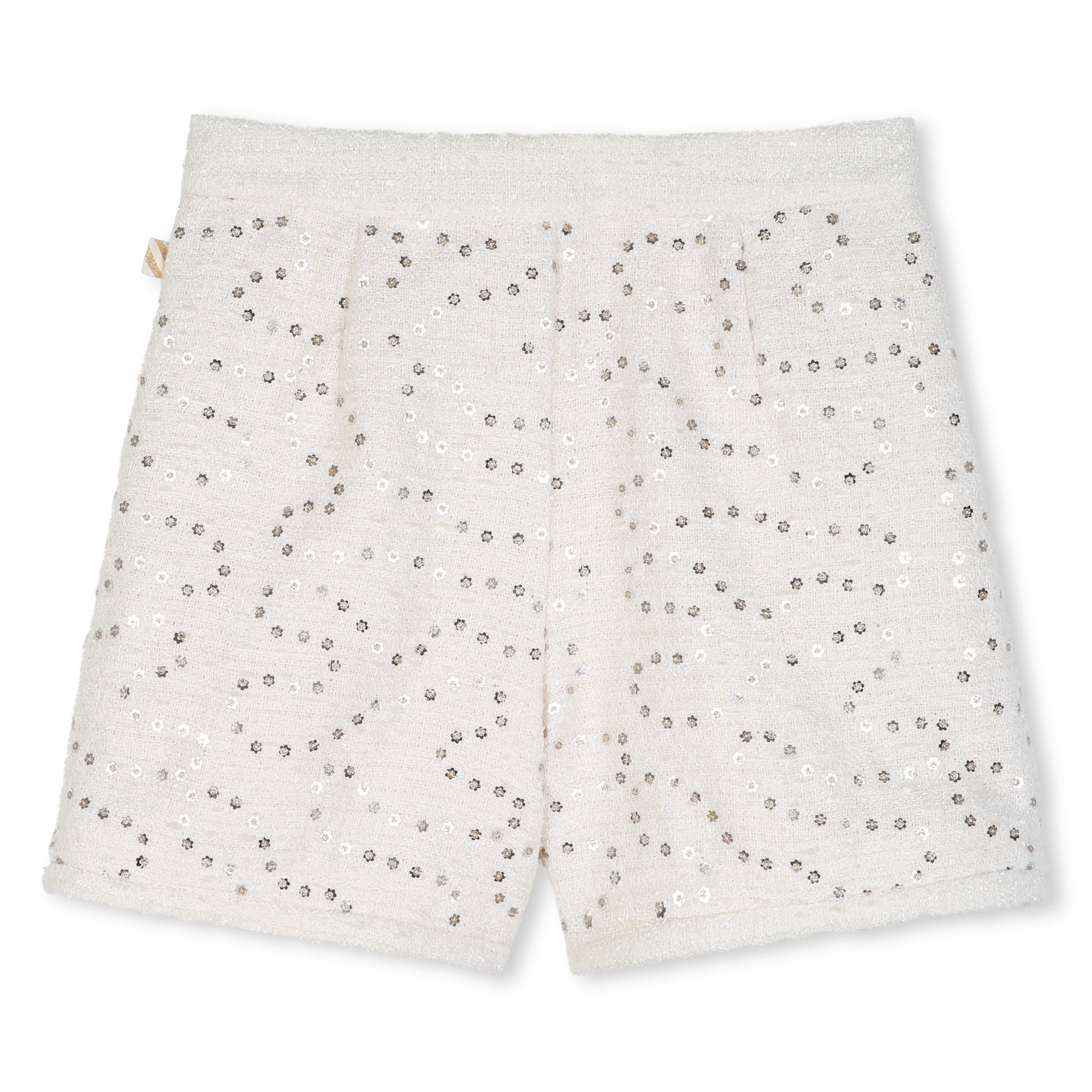 BILLIEBLUSH Girls Ivory Sequin Short