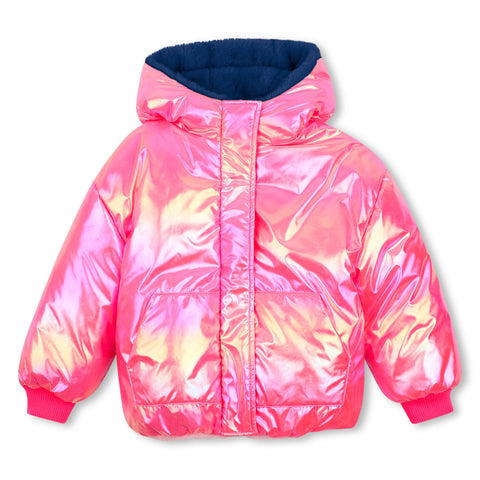 BILLIEBLUSH Girls Pink Reversible Puffer Jacket
