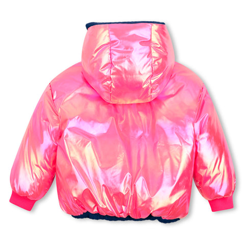 BILLIEBLUSH Girls Pink Reversible Puffer Jacket