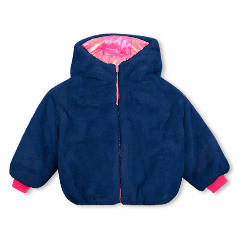 BILLIEBLUSH Girls Pink Reversible Puffer Jacket