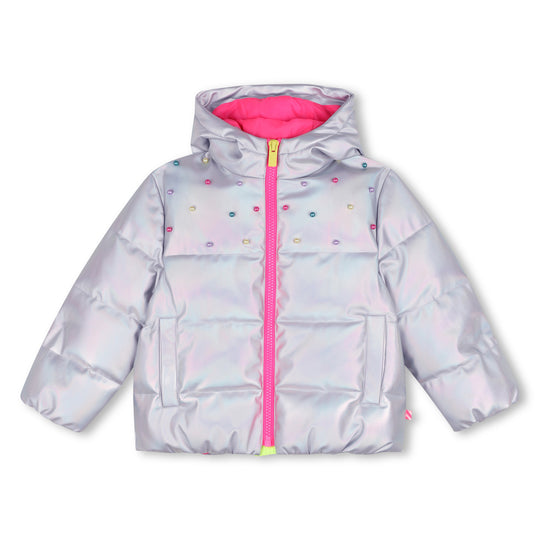 Girls White Puffer Jacket