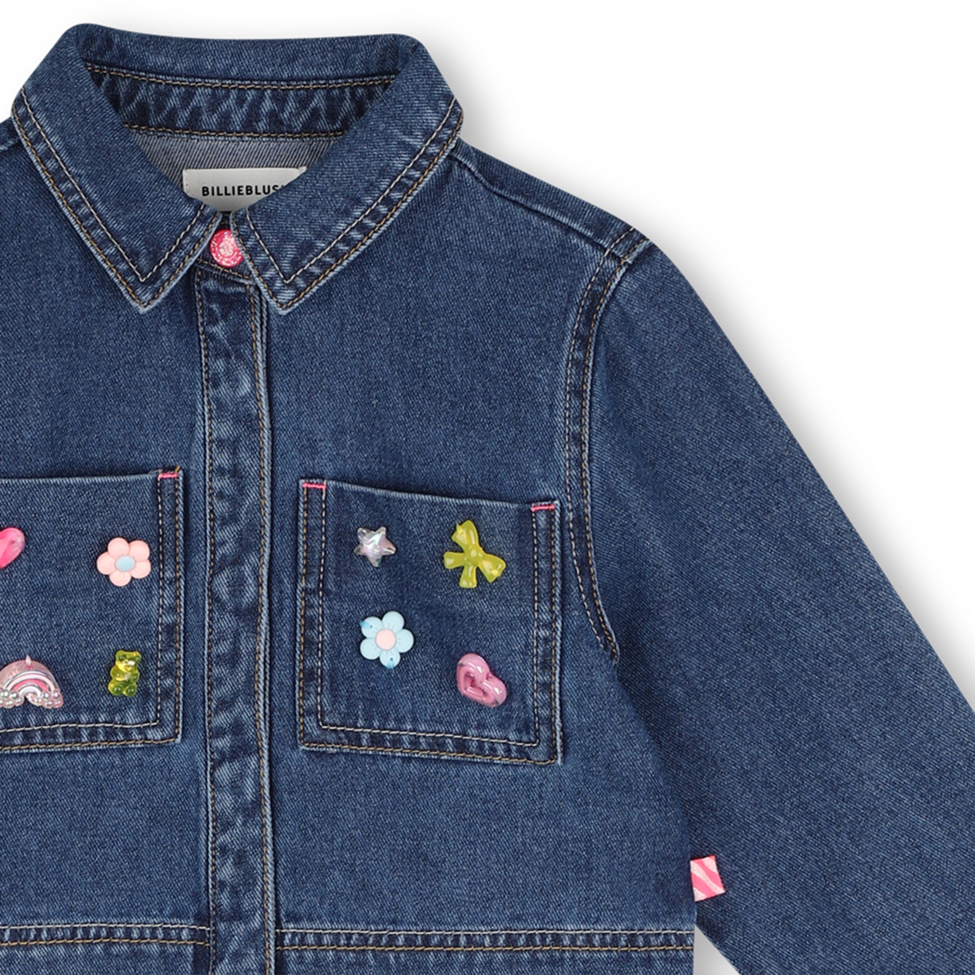 BILLIEBLUSH Girls Jewelled Denim Shirt