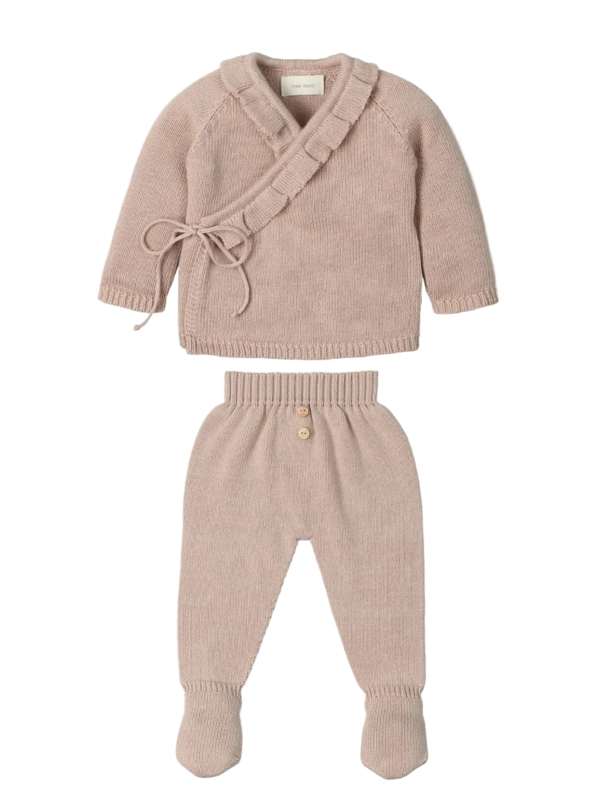 Mac Ilusion Baby Girls Taupe Wrap Over Set