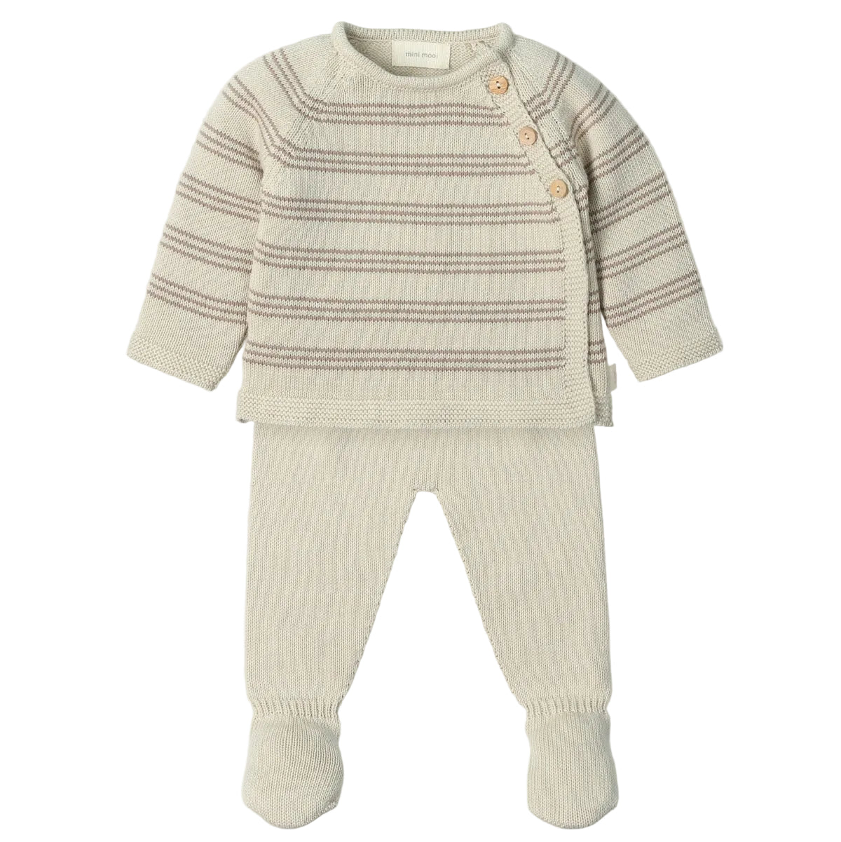 Mac Ilusion Baby Boys Beige Stripe Set