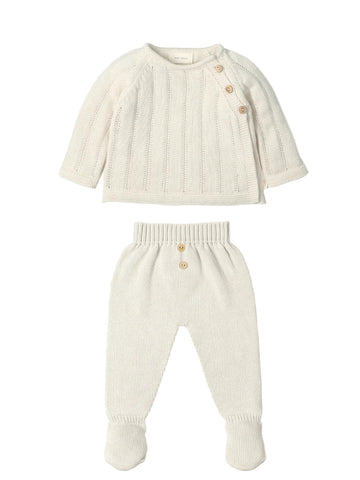 Mac Ilusion Baby Boys Off White Set