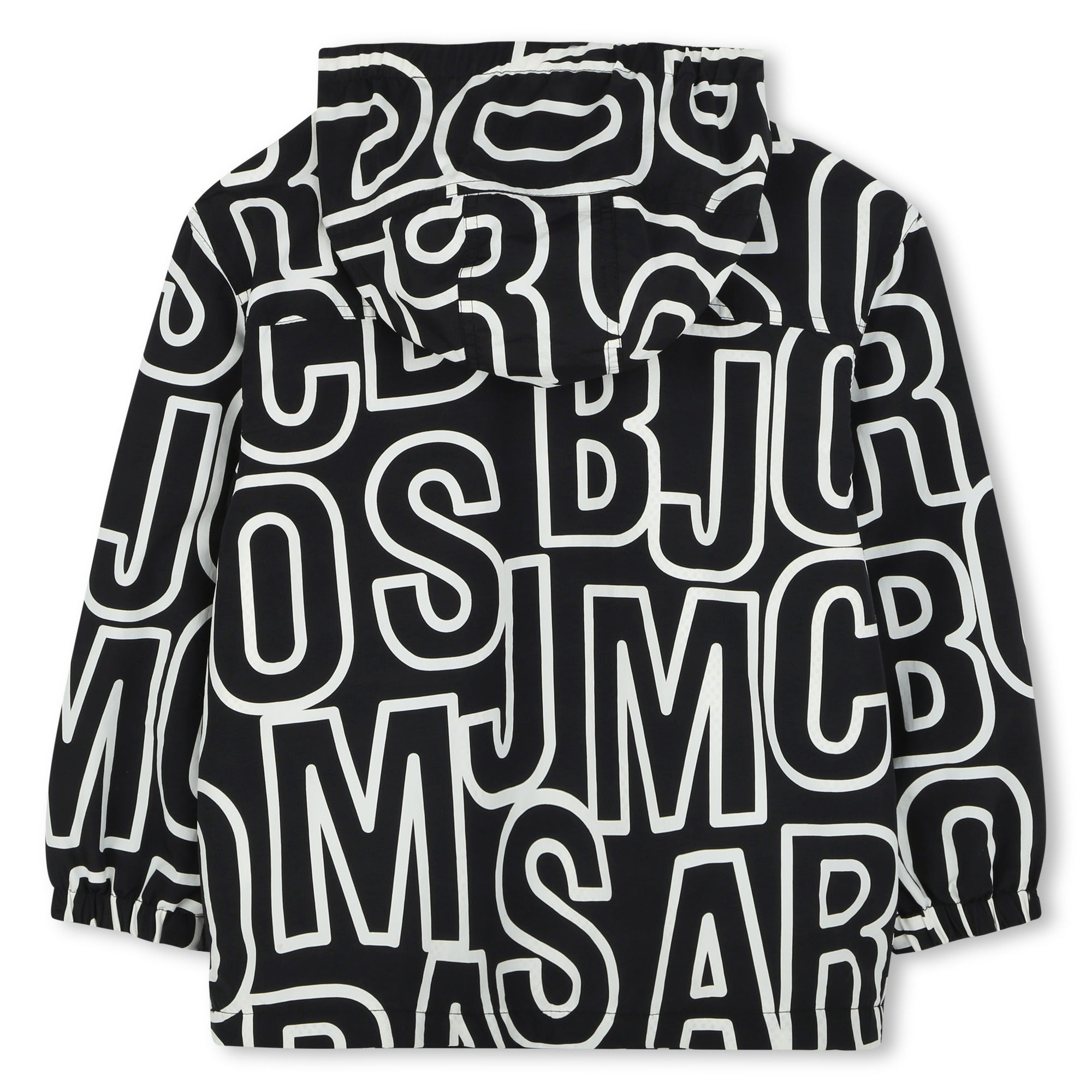 Marc Jacobs Boys Black Hooded Logo Windbreaker