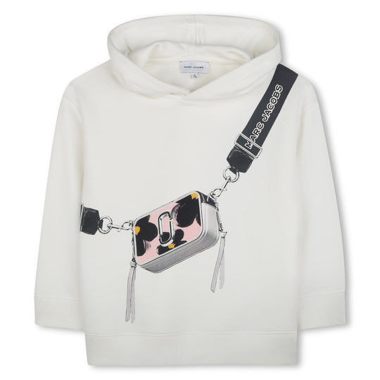 Girls Ivory Flower Bag Sweatshirt