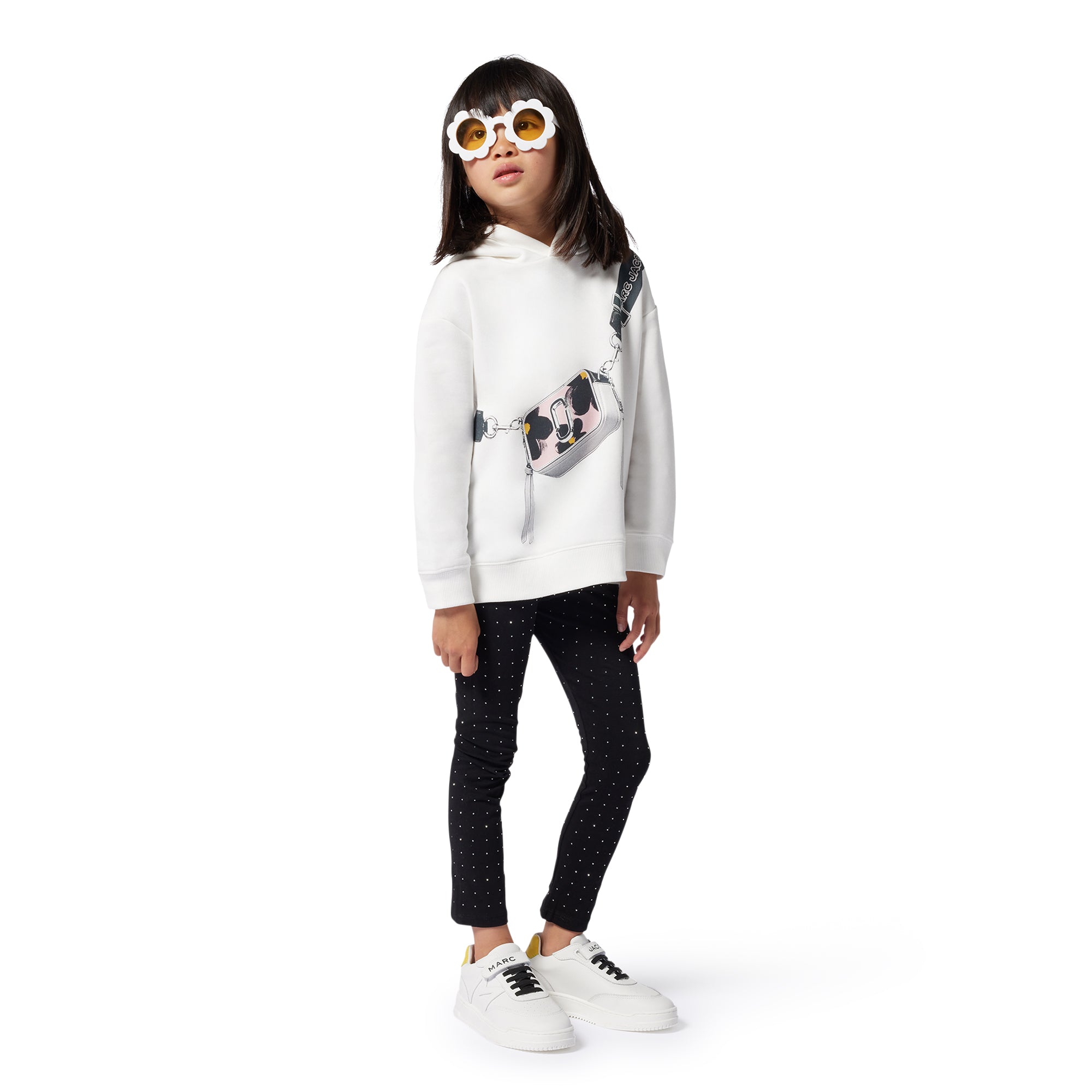 Marc Jacobs Girls Ivory Flower Bag Sweatshirt